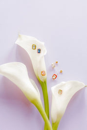 Screwback Stud Earrings - Whitney Aqua Dream