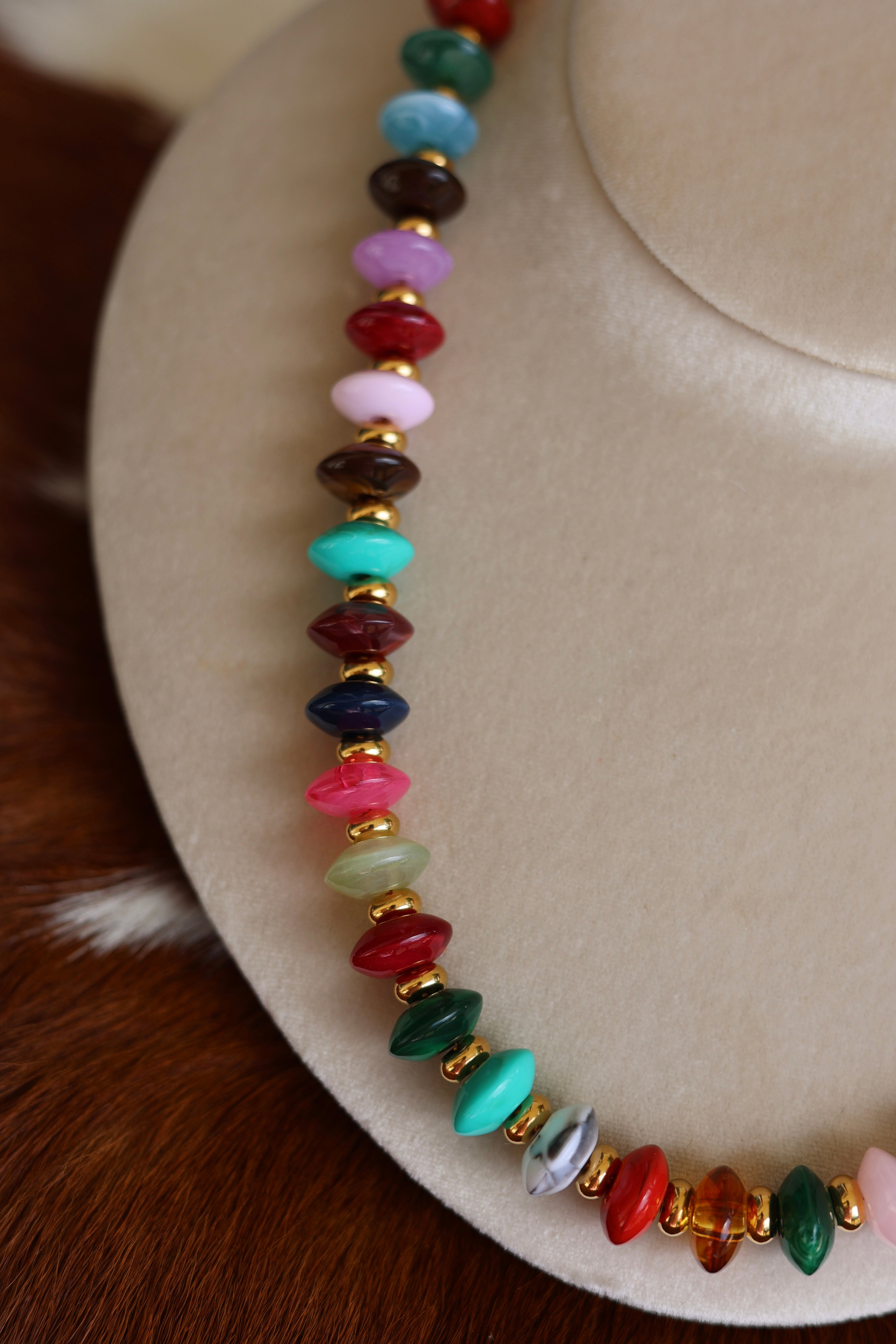 Kaleidoscope Beaded Necklace 16-18”