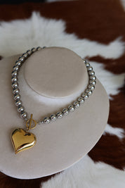 The Glam Heart Necklace 16.5”