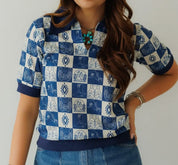 Western Sketches Polo Top - Size Large