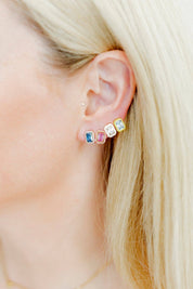 Screwback Stud Earrings - Whitney Lime Zest