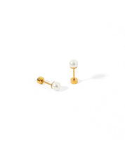 Screwback Stud Earrings - Payton Pearl White 5mm