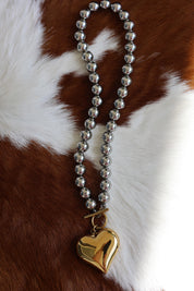 The Glam Heart Necklace 16.5”