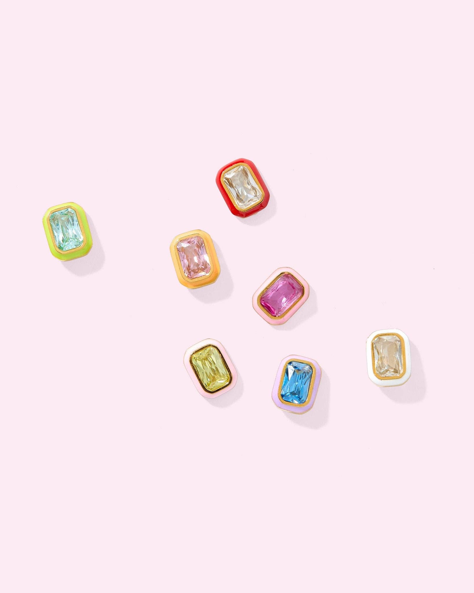 Screwback Stud Earrings - Whitney Bubblegum Pink