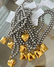 The Glam Heart Necklace 16.5”