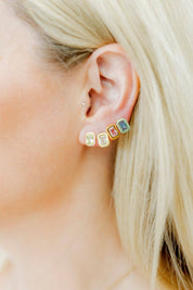Screwback Stud Earrings - Whitney Pink Apple