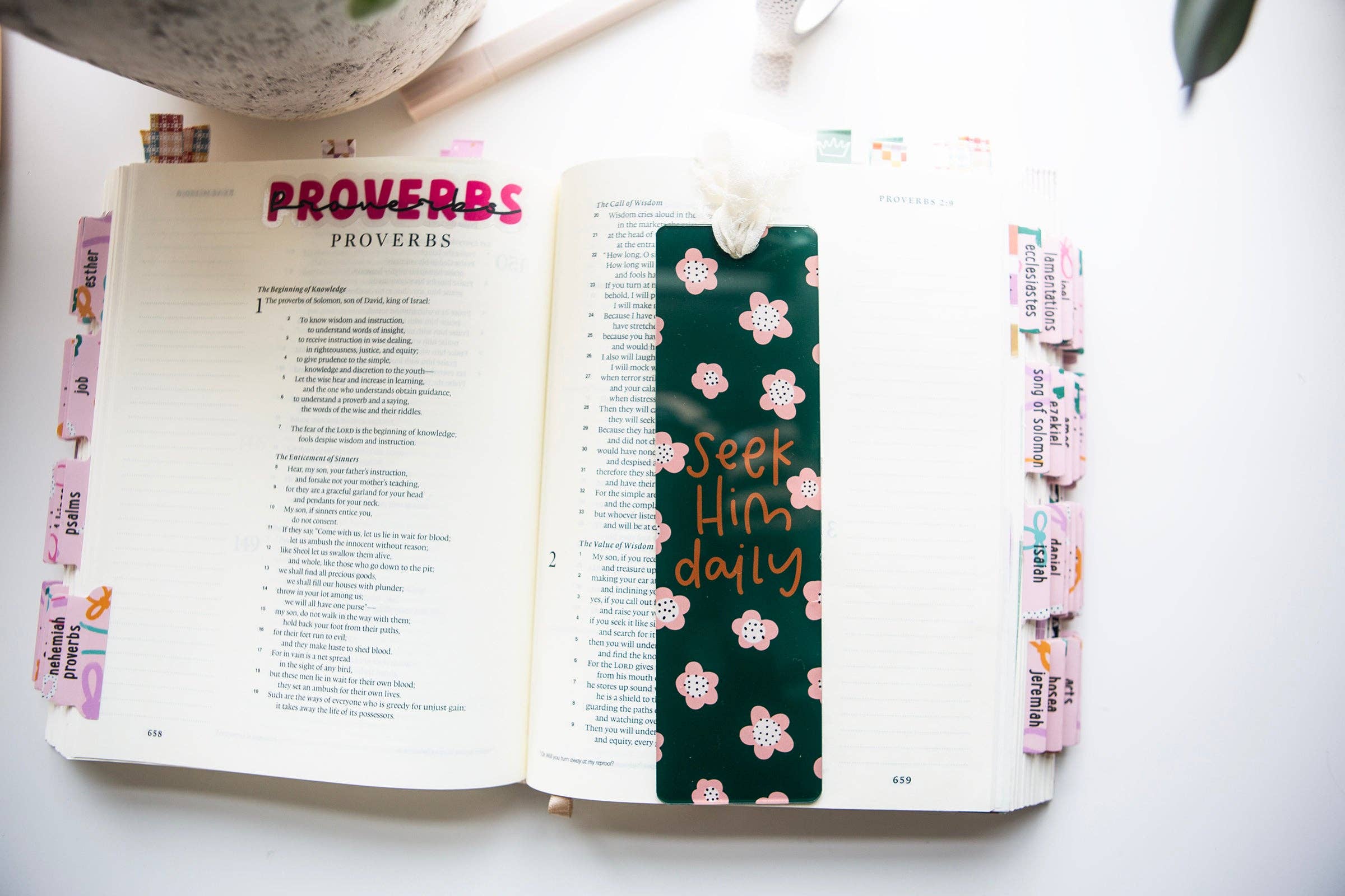 Seek Him Daily Acrylic Bookmark