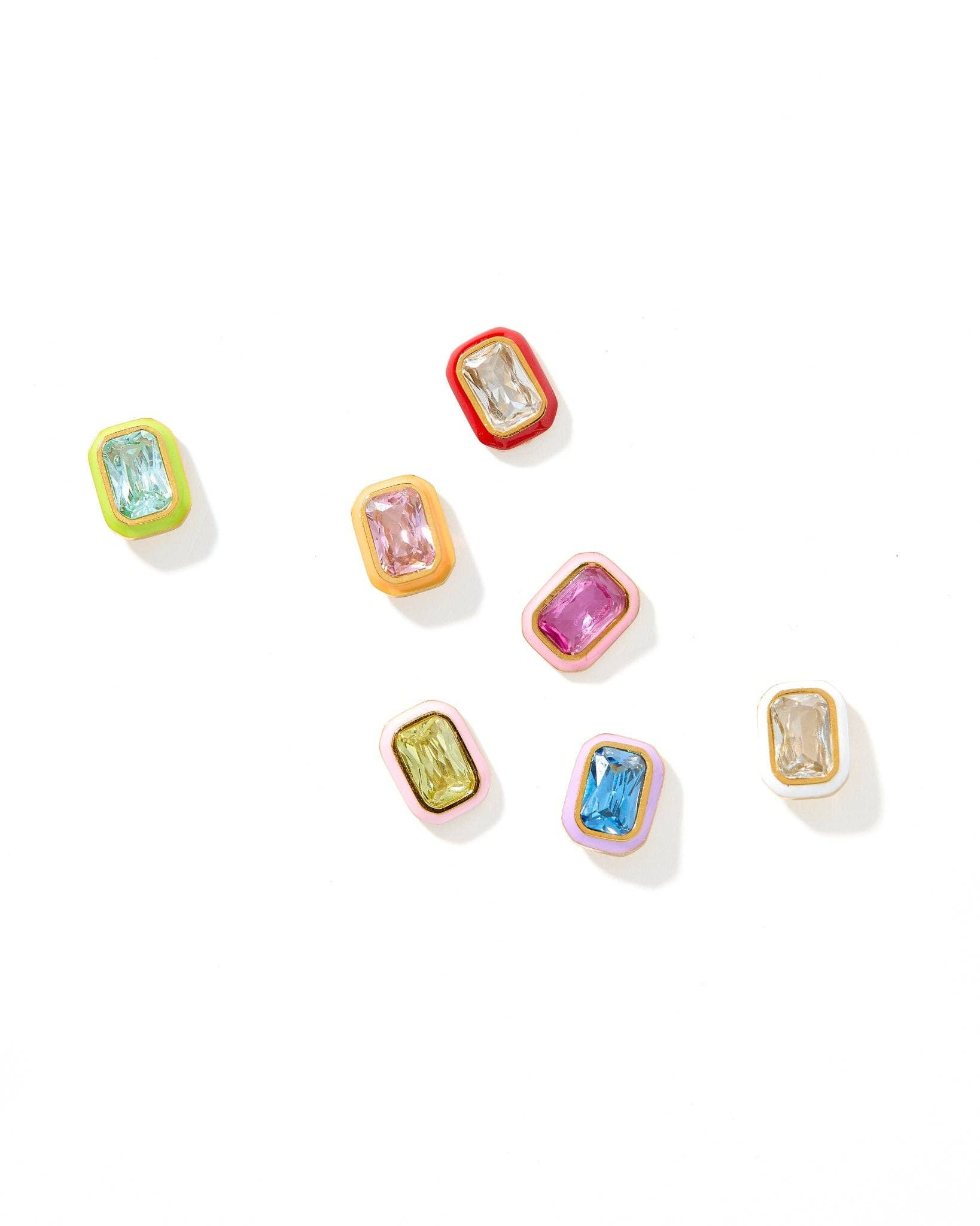 Screwback Stud Earrings - Whitney Lime Zest