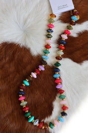 Kaleidoscope Beaded Necklace 16-18”