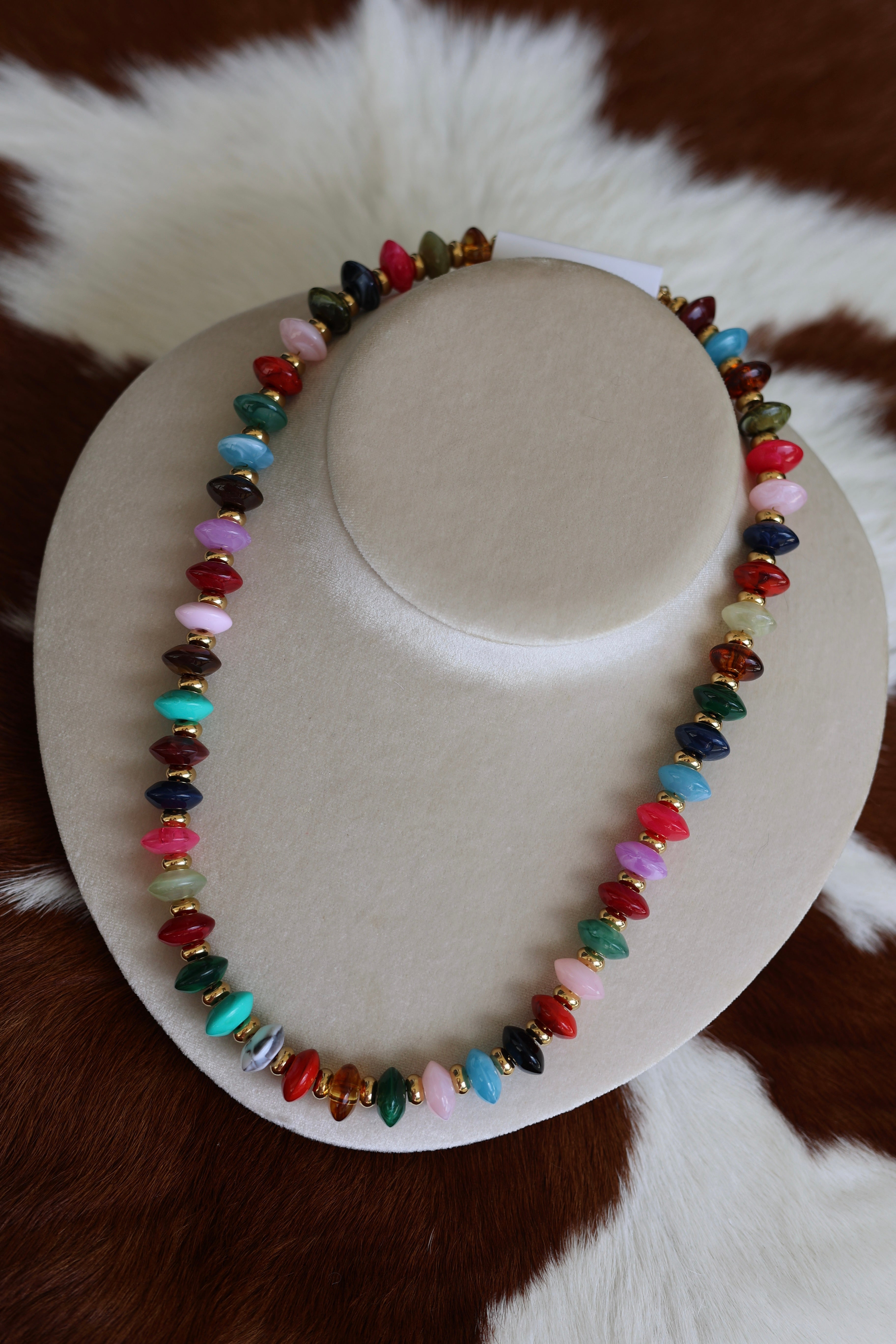 Kaleidoscope Beaded Necklace 16-18”