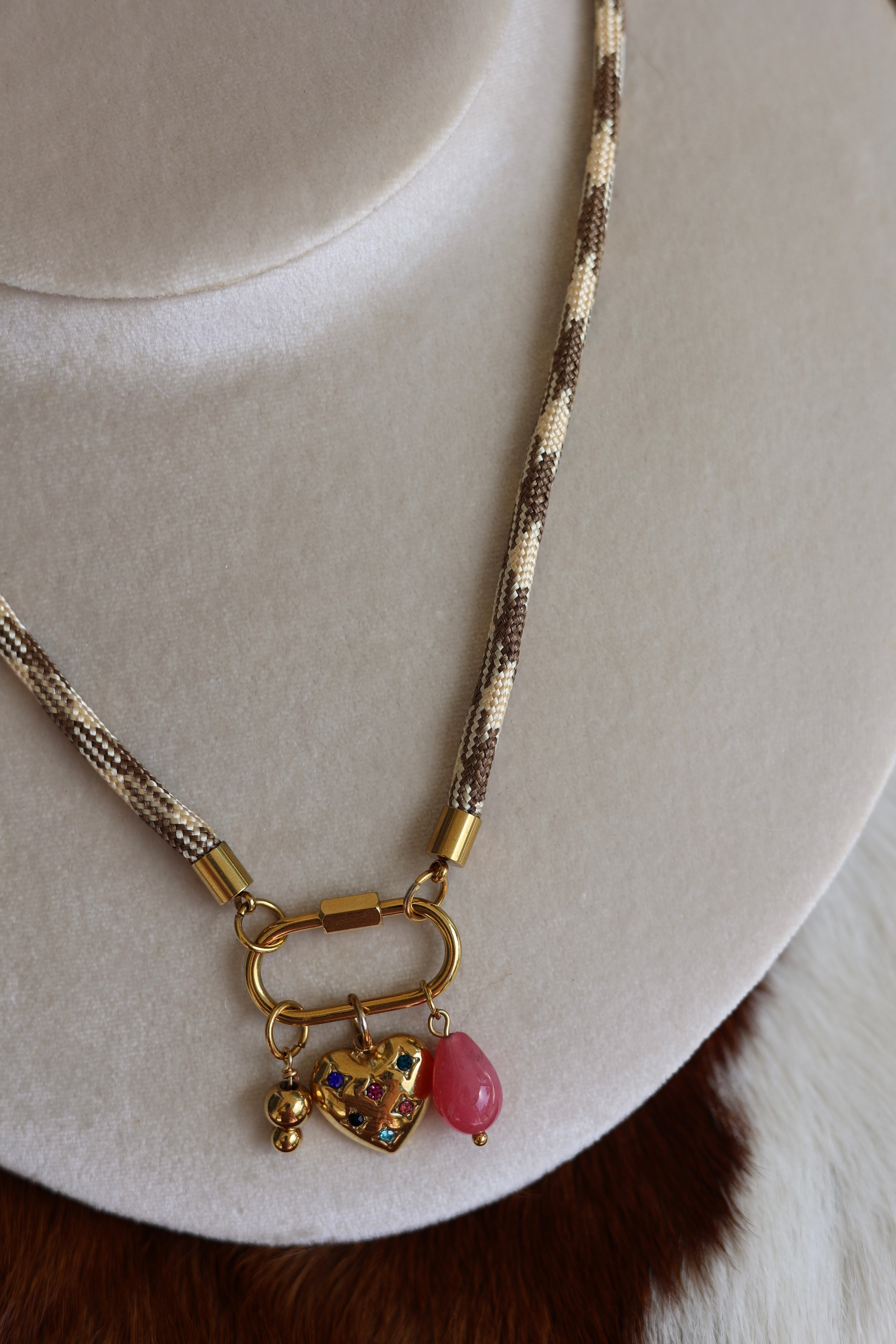 Happy Heart Cord Necklace 17-20”