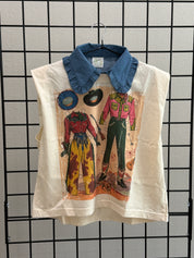 Denim Ruffle Collar