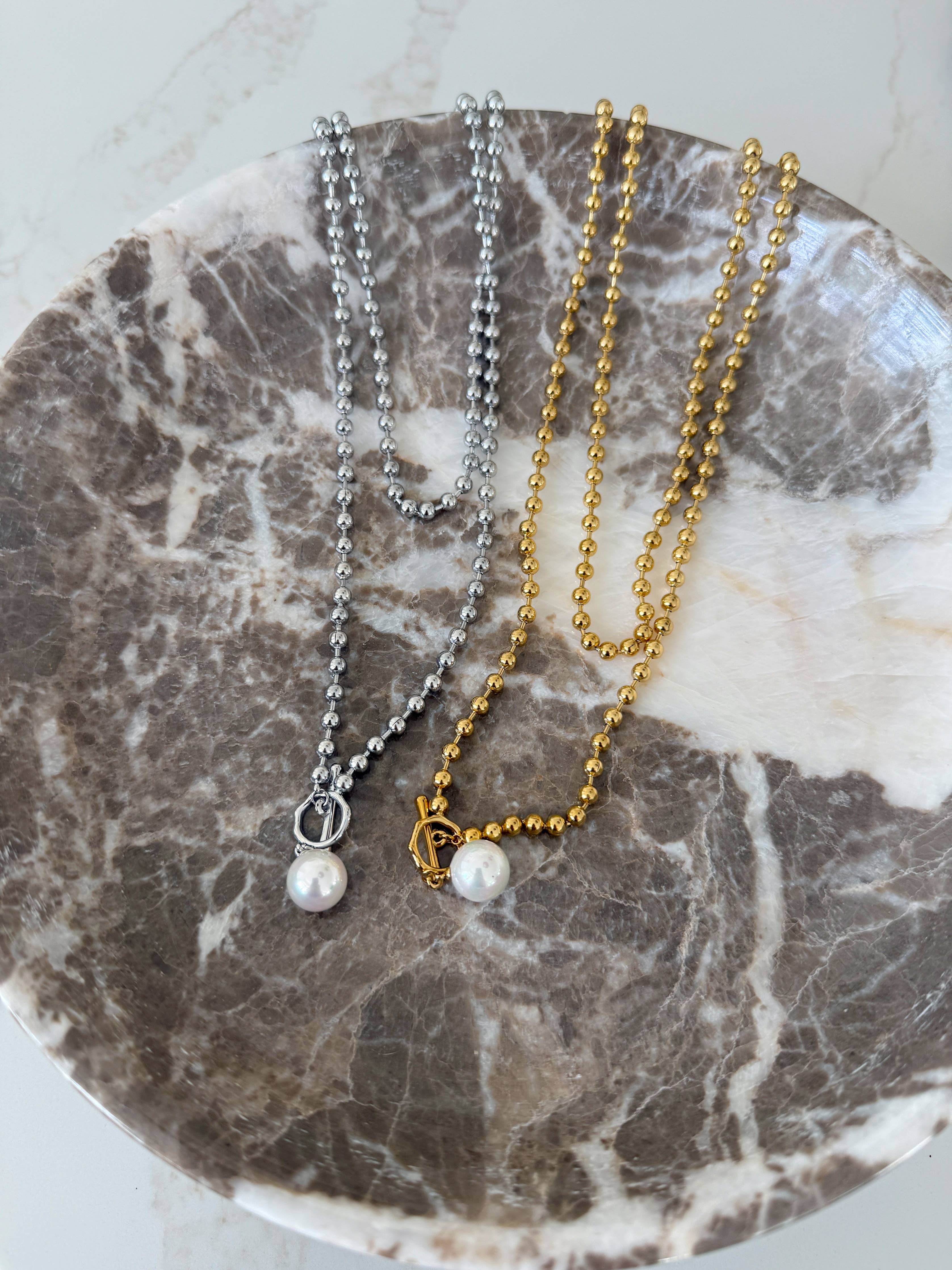 The Danielle Necklace in Silver 46”