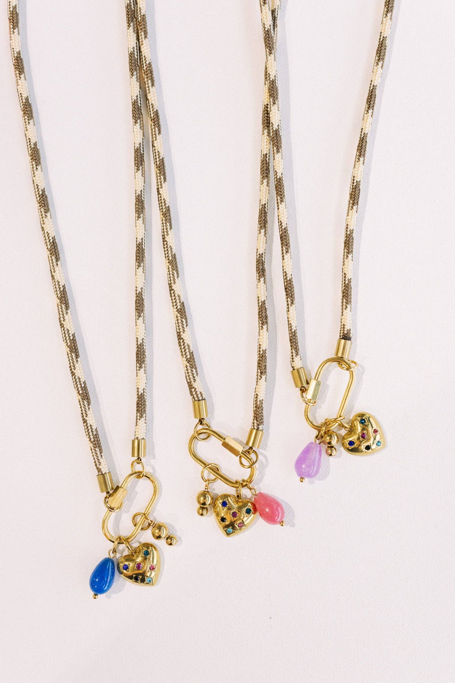 Happy Heart Cord Necklace 17-20”