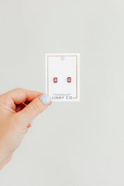Screwback Stud Earrings - Whitney Bubblegum Pink
