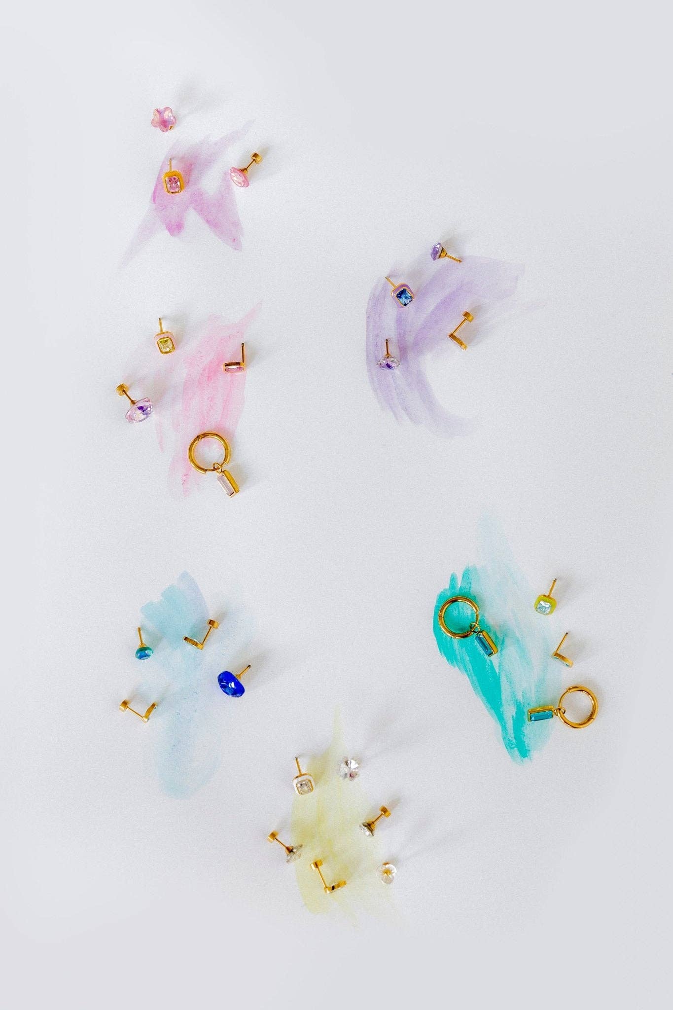 Screwback Stud Earrings - Whitney Lime Zest