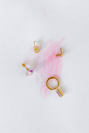 Screwback Stud Earrings - Whitney Pink Apple