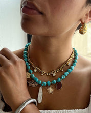 Chloe Crystal Cuban Chain Necklace 15-17”